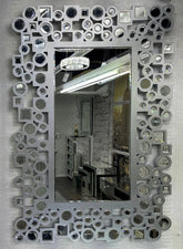 Metal Facia Wall Mirror – Modern Geometric Design | Luxury Home Decor